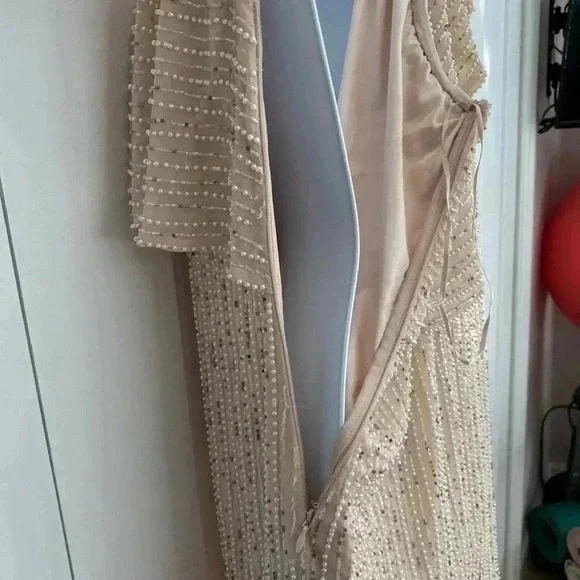 One33 Social One-Shoulder Beaded Cocktail Prom Dress - Picture 7 of 11